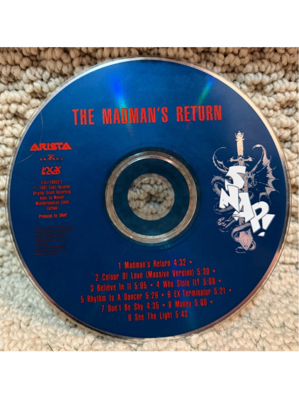 Snap! The Madman's Return CD Album Blue and Red One Size